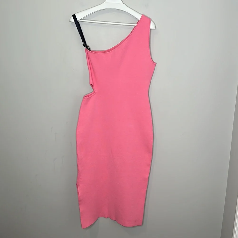 Ever New Everly One Shoulder Cut Out Midi Dress, Barbie - Picture 11 of 14